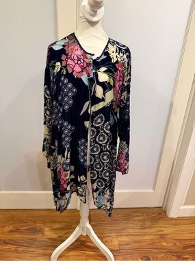 Johnny Was Sierra Burnout Cya Tunic - Sz L